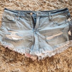 Denim Distressed Women Shorts